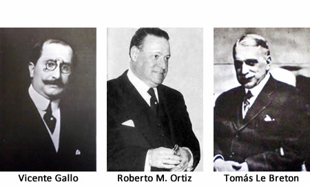 Vicente Gallo, Roberto M. Ortiz, y Tomás Le Breton